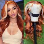 4X4 Human Hair Wig Head Cover Highlights 613