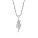 Hot Selling Lightning Hip Hop Pendant Micro-inlaid Zircon Hip Hop Fashion Trendy Hip Hop Jewelry