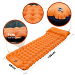 Outdoor Camping Travel Portable Inflatable Cushion Built-in Foot Inflatable