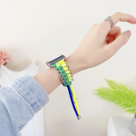 Nylon Watchband Metal Chain Creative Weaving