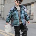 Western Style Big Kids Thick Winter Children's White Duck Down Jacket