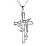  Hummingbird Cross Necklace Gifts for Women Sterling Silver