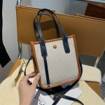 Popular Small Bag Autumn And Winter Crossbody Fashion Contrast Color Portable Tote Bag