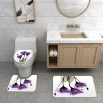 Daffodil Toilet Bathroom Shower Curtain Shower Partition