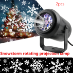 Projector Lamp High-brightness Christmas Snowflake Indoor Holiday Decoration Light Rotating