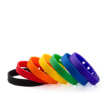 Blank Multicolor Adjustable Silicone Bracelet With Buckle