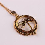 Personalized Vintage Dragonfly Magnifying Glass Necklace