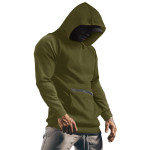 Men's Top Solid Color Long Sleeved Casual Sports Hoodie