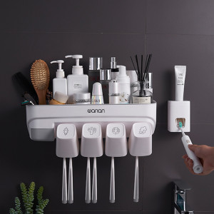 Suction Wall-mounted Multifunctional Washing Cup Holder Set