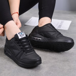 Shoes Women's Leather Running Shoes With Thick Soles