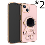 3D Astronaut Phone Case Anti-Drop Electroplating Bracket