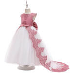 Girls' Walk Show Piano Performance Dress Tufted Puffy Skirt