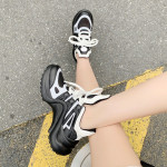 Transparent film jelly daddy shoes