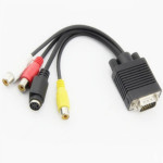 VGA To S Terminal Cable 3RCA, VGA To AV Cable, VGA TO VGA Cable