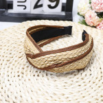 Fashionable Straw Braided Headband Simple Bag