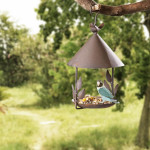 American made old wrought iron bird feeder