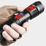 Aluminum Alloy Strong Light Power Display Telescopic Flashlight