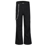 Wide Leg Pure Black Mop Jeans