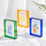 Simple Acrylic Desktop Transparent Display Stand Square Color Phase Stand