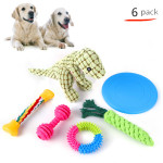 Pet Dog Cotton Rope Bite Resistant Plush Teeth Cleaning Toy Set