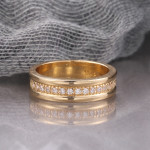 European And American Style Simple Golden Ring Jewellery, Copper Plated Fashion Ring