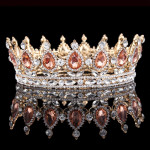 Baroque Bridal Crown Headdress Rhinestone Hair Accessories