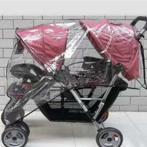 Rain Cover For Twin Stroller In Front And Rear Seats