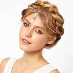 Vintage Gothic Flash Diamond Luxury Acrylic Hair Accessories Hair Chain Headdress Head Chain