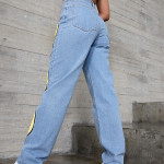 Women's High Waist Denim Trousers