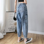 Students' High Waist Loose Overalls Casual