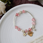 Women's Fashion Pearl And Crystal Beaded Bracelet