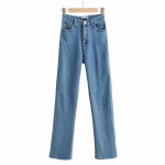 European And American Ins Retro Slim Micro Flare Jeans Women