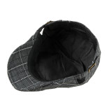 British Retro Duck Tongue Hat Men's Plaid