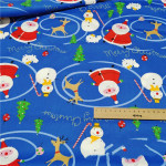 Red Santa Cotton Twill Cotton Cartoon Bed Clothing Fabric