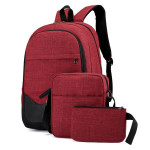 Computer Three-piece College Style Student Backpack Men And Women