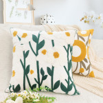 Ins Style Embroidered Sofa Cushion Simple Plush Tassel Pillowcase