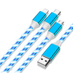 Multifunctional Three-in-one Streamer Data Cable USB Fast Charge