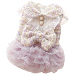 Dog Clothes Cat Princess Skirt Small Fragrant Wind Pengpeng Gauze Skirt Small Dog