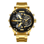 European And American Trendy Big Dial Two-place Personality Watch Men