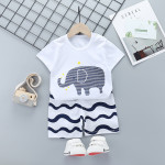 Summer Cotton Children's Short-sleeved Shorts Suit