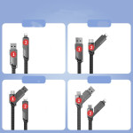 Four-in-one Fast Charge Data Cable Double-headed Tpyec Charging Cable