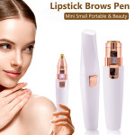 USB Charging Lipstick Shaver 2 In 1 Mini Electric Eyebrow Trimmer Facial Shaver Hair Removal Instrument