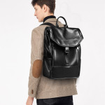 Cowhide Men's Bag Large Capacity Leather Backpack