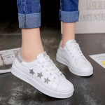 Five-pointed star lace color matching white shoes