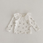 Autumn Baby Children's Lotus Collar Flower Print Top