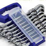 12 7-piece Adjustable Head Ratchet Wrench Set