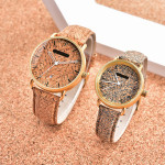 Cork Grain Couple Watch Fashion Casual Wood Grain Watch