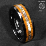 Black tungsten carbide ring