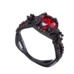 Red and black ring