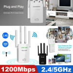 1200Mbps WiFi Range Extender Repeater Wireless Amplifier Router Signal Booster